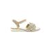 Talbots Wedges: Gold Shoes - Women's Size 5 1/2 - Open Toe