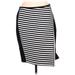 White House Black Market Casual Wrap Skirt Knee Length: Black Color Block Bottoms - Women's Size 10