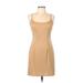 Donna Morgan Casual Dress - Sheath: Tan Solid Dresses - Women's Size 10