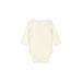 Carter's Long Sleeve Onesie: White Bottoms - Size 3 Month