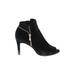 Marc Fisher Heels: Black Print Shoes - Women's Size 8 - Peep Toe