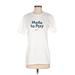 Nike Short Sleeve T-Shirt: White Tops - Women's Size Small