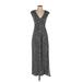 INC International Concepts Casual Dress - Wrap: Gray Marled Dresses - Women's Size X-Small