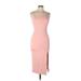 WHYTE VALENTYNE Cocktail Dress - Midi: Pink Solid Dresses - Women's Size 10