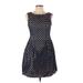 Vince Camuto Casual Dress - Mini: Blue Print Dresses - Women's Size 10