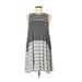 American Eagle Outfitters Casual Dress - Shift Crew Neck Sleeveless: Gray Stripes Dresses - Women's Size Medium