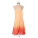 Blu Pepper Casual Dress - Slip dress: Orange Ombre Dresses - Women's Size Small