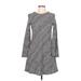 Zara W&B Collection Casual Dress - Sweater Dress: Gray Marled Dresses - Women's Size Large