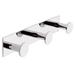 Ginger Surface Triple Wall Mounted Robe Hook Metal in Gray | 2.2 H x 11.7 W x 2.4 D in | Wayfair 2810T/PC