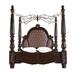 Royal Classics Palazzo Marina Tufted Canopy Bed Wood & Upholstered/ in Brown | 51.25 H x 70 W x 90.2 D in | Wayfair 00-1808C-100