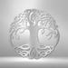 Red Barrel Studio® Classic Tree of Life Wall Décor Metal in Gray | 17" H x 17.5" W x 0.5" D | Wayfair 34C08DD6306641399BB02DB14A674960