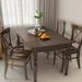Canora Grey Seraya Rectangular 55.11" L x 33.85" W Dining Table Wood in Brown/Gray | 30 H x 55.11 W x 33.85 D in | Wayfair
