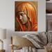 Bungalow Rose Faitful Virgin Mary Christian III - Christianism Metal Art Print Metal in Brown | 20 H x 12 W x 1 D in | Wayfair