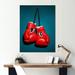 Latitude Run® Knockout Red Box Gloves - Print on Metal in Black/Blue/Red | 20 H x 12 W x 1 D in | Wayfair EA08E2D28EE14606AAE6F79DE2093E2D