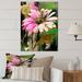 Gracie Oaks Gold Fushia Pink Daisies Flower Fusion - Floral Metal Wall Decor Metal | 20 H x 12 W x 1 D in | Wayfair