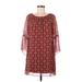 R.Rouge Casual Dress - Shift: Burgundy Dresses - Women's Size Medium