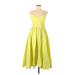 Jason Wu Collective Casual Dress - A-Line V-Neck Sleeveless: Green Solid Dresses - Women's Size 4