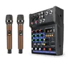 Microfono Wireless UHF Mixer DJ a 4 canali Live MP3 Studio Mini Mixer Audio KTV Mixer Audio USB