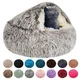 Long Plush Winter Pet Cat Bed Round Cat Cushion Warm Cat Basket Cat Sleep Bag Cat Nest Kennel For