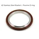5Pcs Stainless Steel 304 Center Bracket + Fluorine O-ring for KF10 KF16 KF25 KF40 KF50 Vacuum Pipe