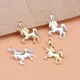 S925 sterling silver gold-plated pendant female Tianma Unicorn pendant diy necklace pendant