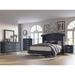 Sheridan 6 Piece Velvet Dark Gray Upholstered Tufted Panel Bedroom Set