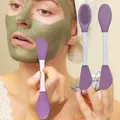 Double Head Silicone Facial Mask Brush Facial Massage Cleaning Brushs DIY Mud Film Scraper Facial