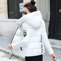 2024 New Winter Parkas Women Jacket Hooded Thick Warm Short Jacket Cotton Padded Parka Basic Coat