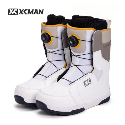 XCMAN Professional Ski Shoes Warm Waterproof Snowboard Boots Non-Slip Leather Breathable Snow Ski