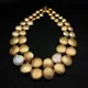 Y·YING 2 Rows Gold Plated Coin Bead White Pearl Necklace 18"