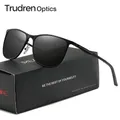 Trudren Unisex Fashion Square Sunglasses for Men Aluminium Lightweight Sun Glasses UV400 Polarized