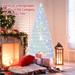 Costway 5FT/6FT/7FT Pre-Lit Fiber Optic Christmas Tree Decor