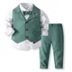 Baby Boy Formal Suit Gentleman Clothes Sets Autumn Children Birthday Wedding Party Dress Suit Sets