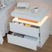 2 Drawers Nightstand with LED Lights
