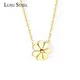 LUXUSTEEL Stainless Steel Flower Necklaces Women Accessories Gold Color Silver Tone Round Ball