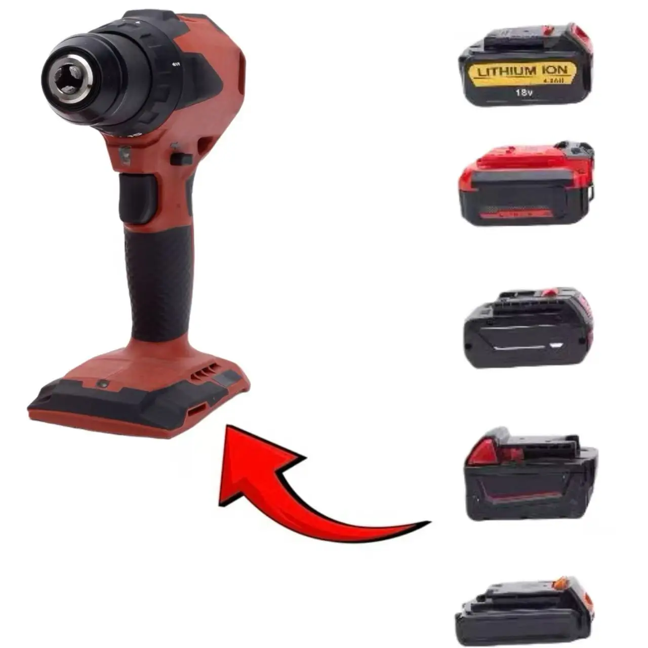 Für Hilti Akku-Werkzeug-Adapter, Ersatz für Dewalt/Bosch/Craftsman/Milwaukee/BLACK und DECKR Akku-Konverter Image