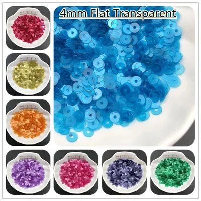 30g 4mm Transparent Flache PVC Pailletten Glitter Pailletten Für Kleidung, Hut, Schuhe. kinder DIY.