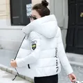 2024 neue Winter Parkas Frauen Jacke Kapuze dicke warme kurze Jacke Baumwolle gepolsterte Parka