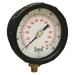 WINTERS PCC605C-2Y Pressure Gauge, 0 to 160 psi, 1/4 in MNPT, Yellow