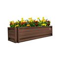 2 x 6 Rectangular Metal Planter Box Durable Raised Garden Bed in Galvalume Steel 24 x 72 With 18 Inch High Walls (Cocoa Brown)