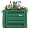 2 x 2 Square Metal Planter Box Durable Raised Garden Bed in Galvalume Steel 24 x 24 With 18 Inch High Walls (Forest Green)