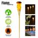 FNNMNNR Solar 5-LED Flickering Amber Bamboo Tiki Torch Landscape Light