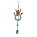 Jacenvly Christmas Decorations Indoor Clearance Metal Iron Wind Chime Pendant Christmas Series Glass Color Painting and Painting Christmas Decor