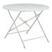 Carolina Classics 36 Folding Metal Bistro Table with Umbrella Hole in White