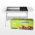 CUISILAND Large Stainless Portable Charcoal Grill For Hibachi Grill Kabob Camping Travel Outdoor