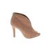 Avon Heels: Tan Print Shoes - Women's Size 8 - Peep Toe