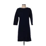Halston Heritage Casual Dress - Sweater Dress: Blue Dresses - Women's Size Small