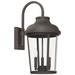 Capital Lighting Dunbar 3 Light Outdoor Wall-Lantern Oiled Bronze