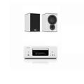 Denon CEOL RCD-N12 DAB+ Hi-Fi System & Mission QX2 MKII Speakers Pair White