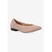 Wide Width Women's Ramsey Flat by Ros Hommerson in Taupe Kid Suede (Size 12 W)